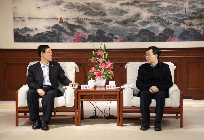 中國能建黨委副書記、總經(jīng)理孫洪水與南京市市長陳之常會談